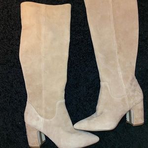 New in box. Never worn. Box kept in the closet. Sam Edelman Camel suede boot.